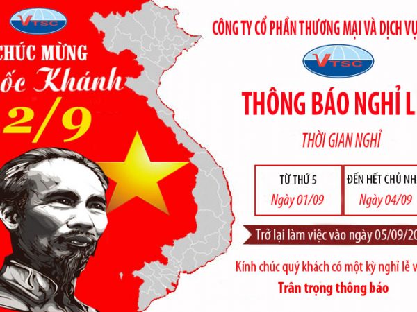 Thông báo nghỉ lễ 02/09/2022